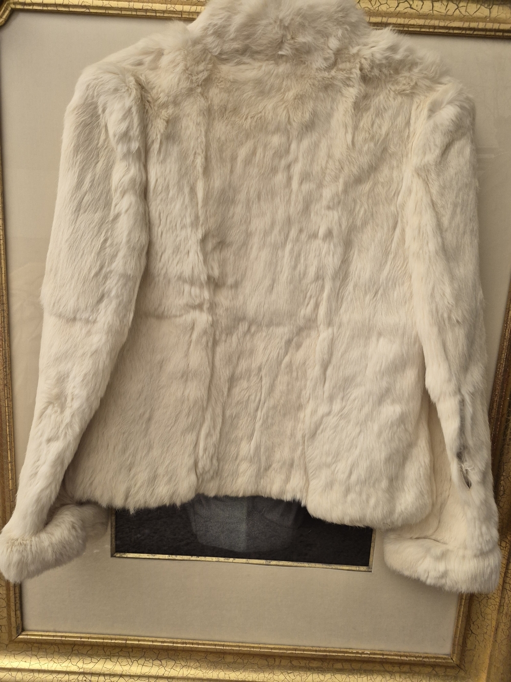 💕VTG Ivory Rabbit Fur Jacket💕 - Picture 6 of 11